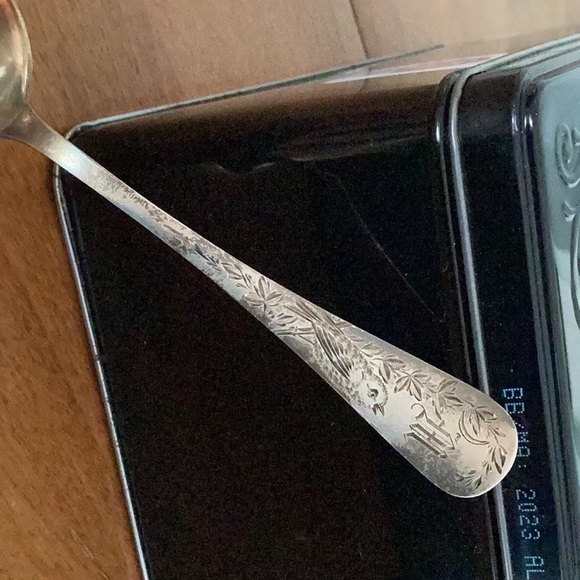 Sterling silver bird spoon.very detailed - Picture 5 of 6
